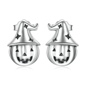 (imagem para) Pandora Style Halloween Pumpkin Stud Earrings - BSE537