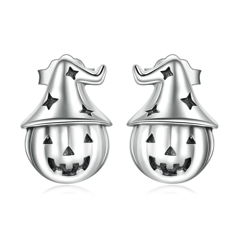 (imagem para) Pandora Style Halloween Pumpkin Stud Earrings - BSE537