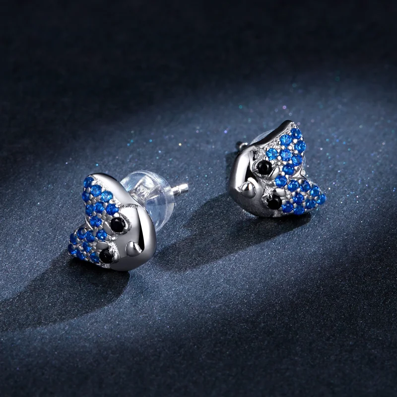 (imagem para) Pandora Style Husky Stud Earrings - BSE356 - Visualizar 5