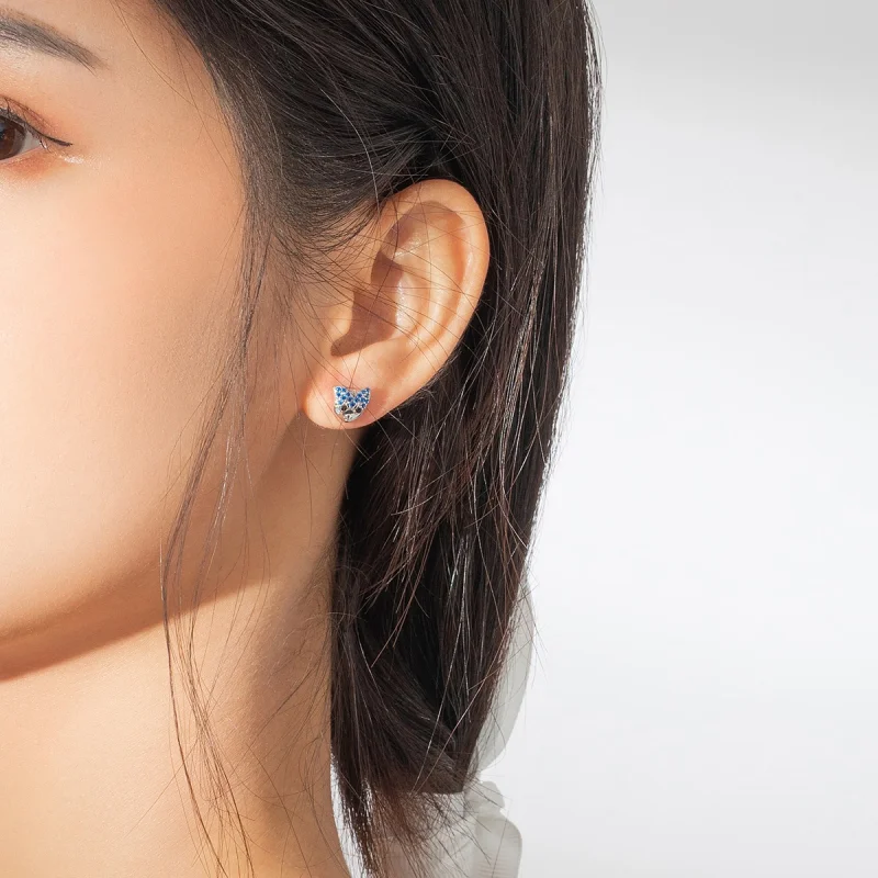 (imagem para) Pandora Style Husky Stud Earrings - BSE356 - Visualizar 6