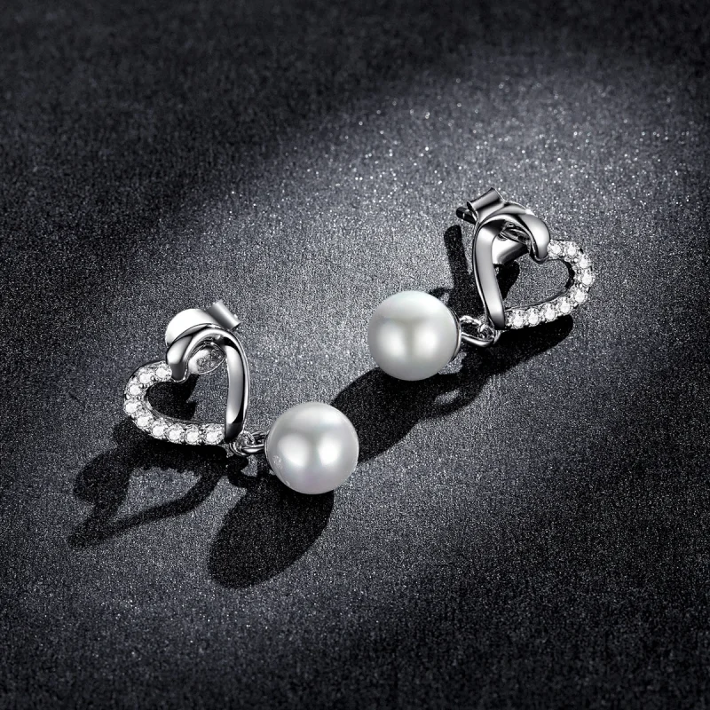 (imagem para) Pandora Style Love Shell Beads-Elegant Stud Earrings - BSE552 - Visualizar 5