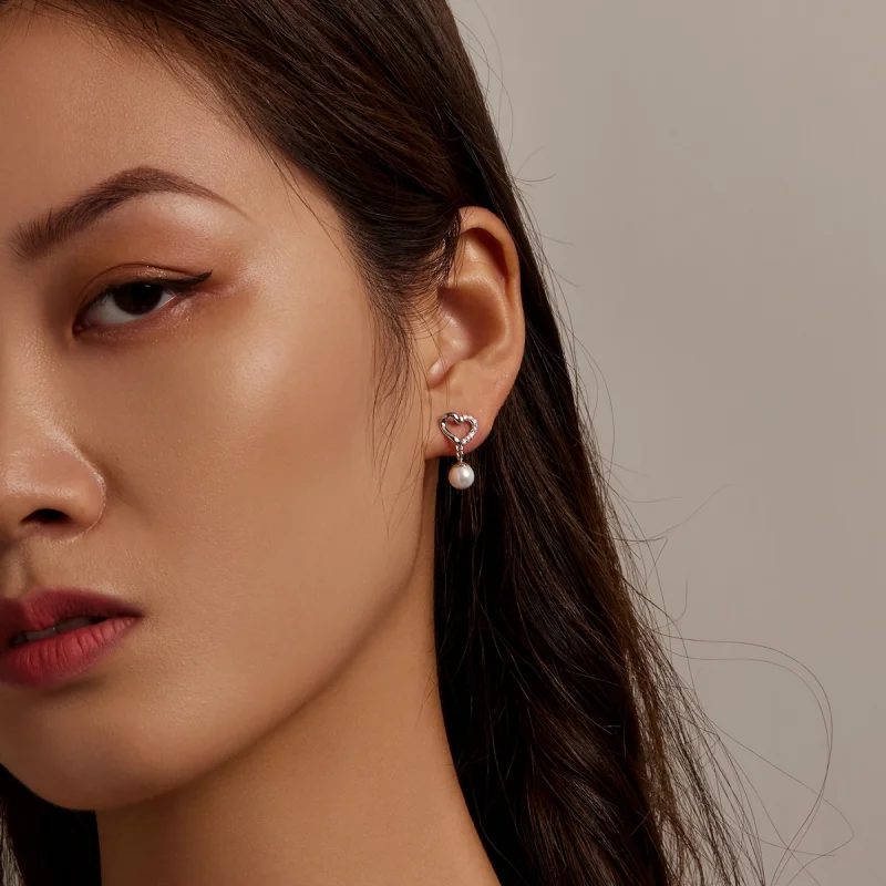 (imagem para) Pandora Style Love Shell Beads-Elegant Stud Earrings - BSE552 - Visualizar 6