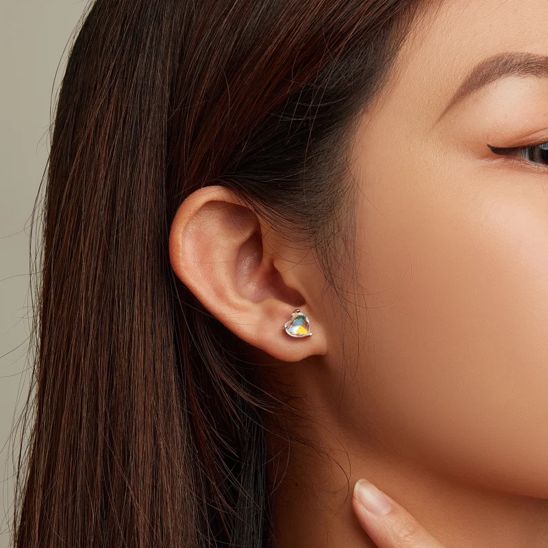 (imagem para) Pandora Style Love Symphony Glass Stud Earrings - BSE713 - Visualizar 5