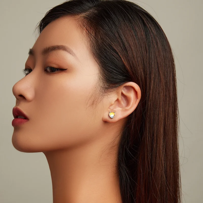 (imagem para) Pandora Style Love Symphony Glass Stud Earrings - BSE713 - Visualizar 6