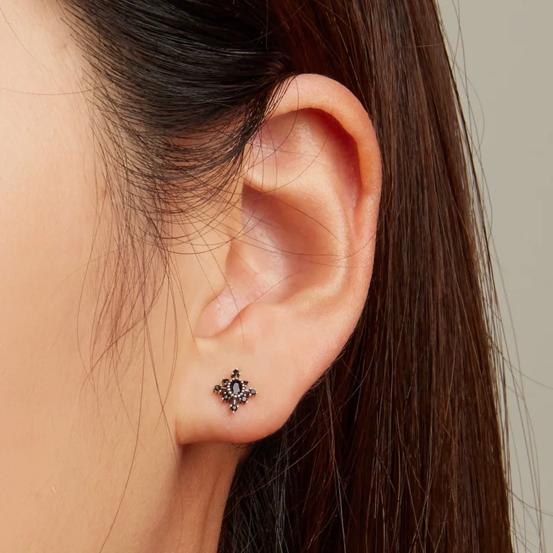 (imagem para) Pandora Style Mans Star Stud Earrings - SCE1521 - Visualizar 5