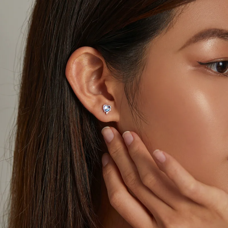 (imagem para) Pandora Style Melting Love Stud Earrings - SCE1306 - Visualizar 7