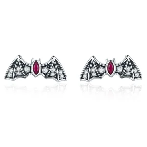 (imagem para) Pandora Style Mystery Bat Stud Earrings - BSE004