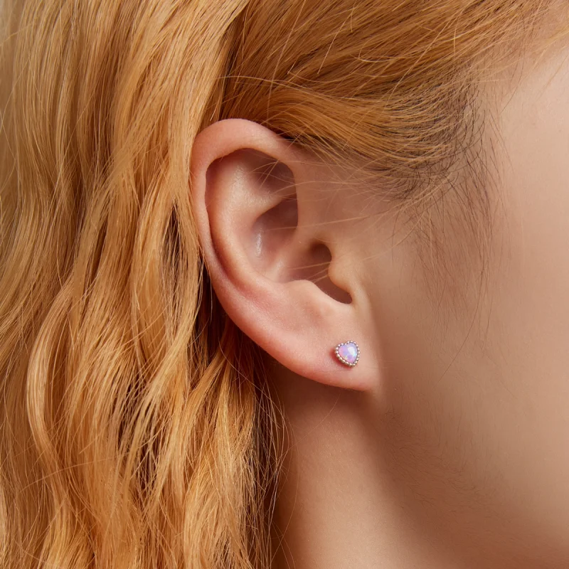 (imagem para) Pandora Style Opal Love Stud Earrings - SCE1383 - Visualizar 6