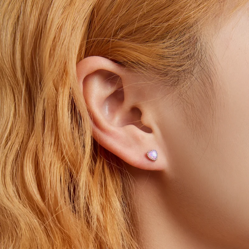 (imagem para) Pandora Style Opal Love Stud Earrings - SCE1383 - Visualizar 7