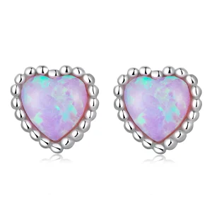 (imagem para) Pandora Style Opal Love Stud Earrings - SCE1383