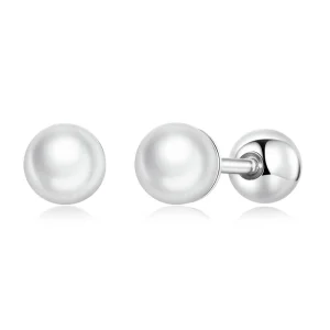 (imagem para) Pandora Style Pearl Stud Earrings - BSE630-AL
