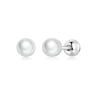 (imagem para) Pandora Style Pearl Stud Earrings - BSE630-AS