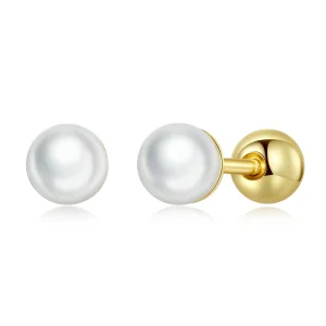 (imagem para) Pandora Style Pearl Stud Earrings - BSE630-BL