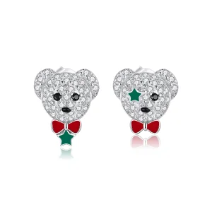 (imagem para) Pandora Style Playful Bear Stud Earrings - BSE437