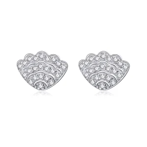 (imagem para) Pandora Style Romantic Shell Stud Earrings - BSE342