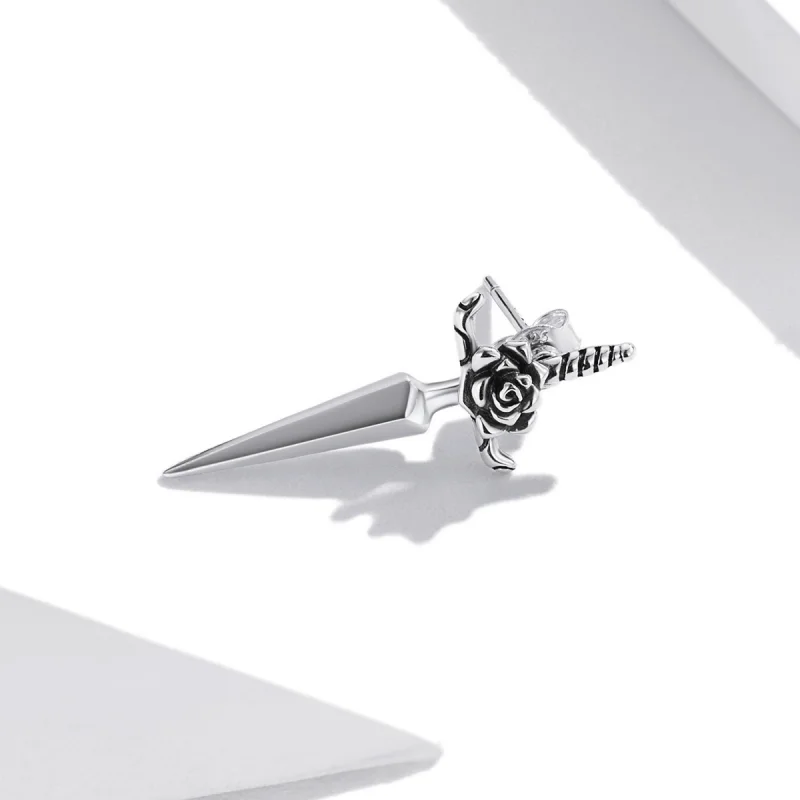 (imagem para) Pandora Style Rose Dagger Stud Earrings - SCE1349 - Visualizar 2