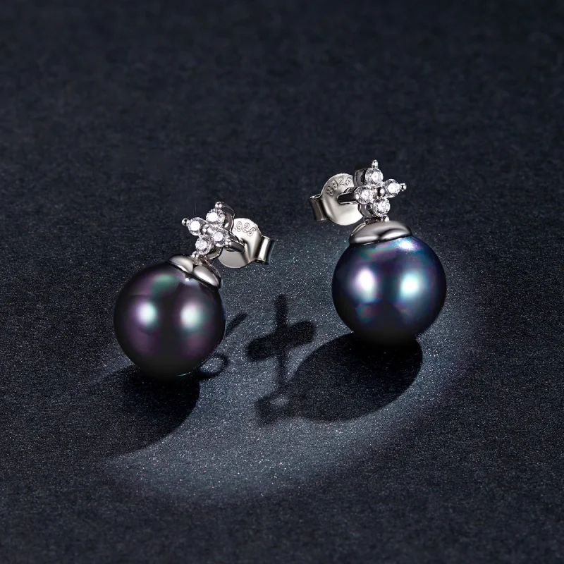 (imagem para) Pandora Style Shiny Beads Stud Earrings - BSE498 - Visualizar 5