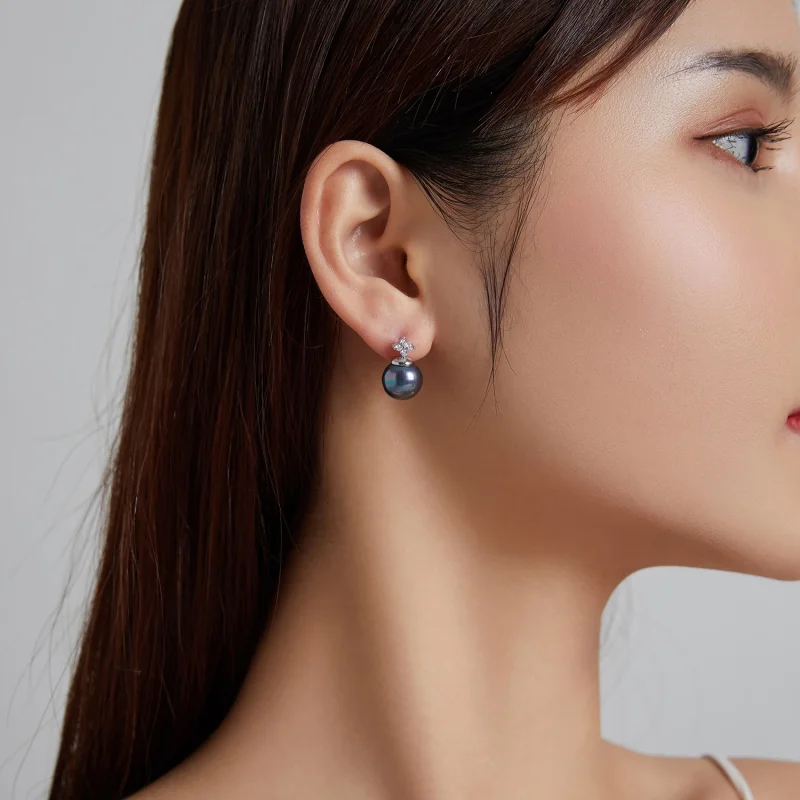 (imagem para) Pandora Style Shiny Beads Stud Earrings - BSE498 - Visualizar 7