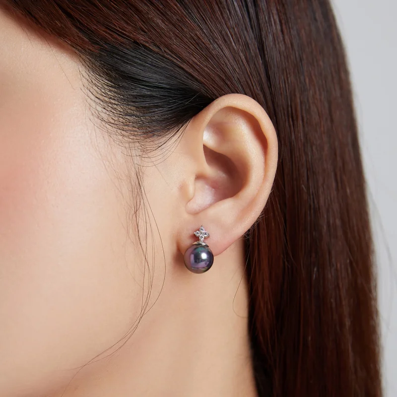 (imagem para) Pandora Style Shiny Beads Stud Earrings - BSE498 - Visualizar 8