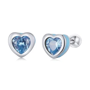 (imagem para) Pandora Style Simple Love Stud Earrings - SCE1352-LB