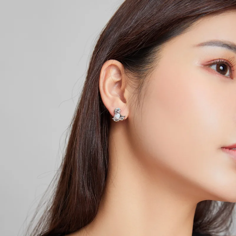 (imagem para) Pandora Style Sloth Stud Earrings - BSE483 - Visualizar 8