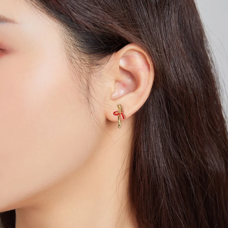 (imagem para) Pandora Style Small Wish Stud Earrings - SCE1058 - Visualizar 3