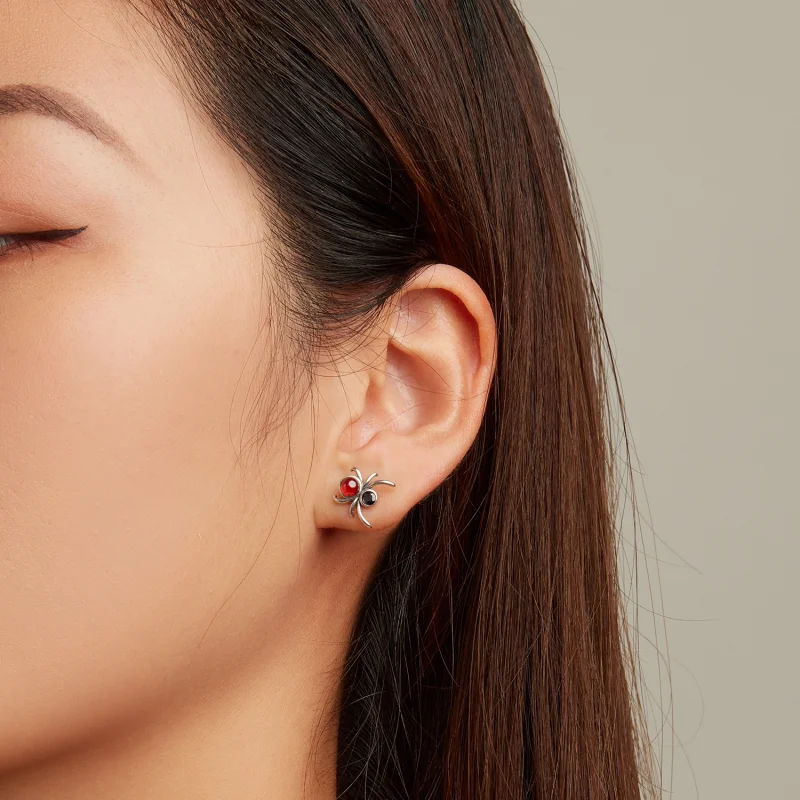 (imagem para) Pandora Style Spider Stud Earrings - SCE1517 - Visualizar 6