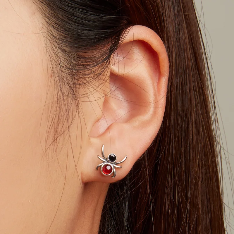 (imagem para) Pandora Style Spider Stud Earrings - SCE1517 - Visualizar 7