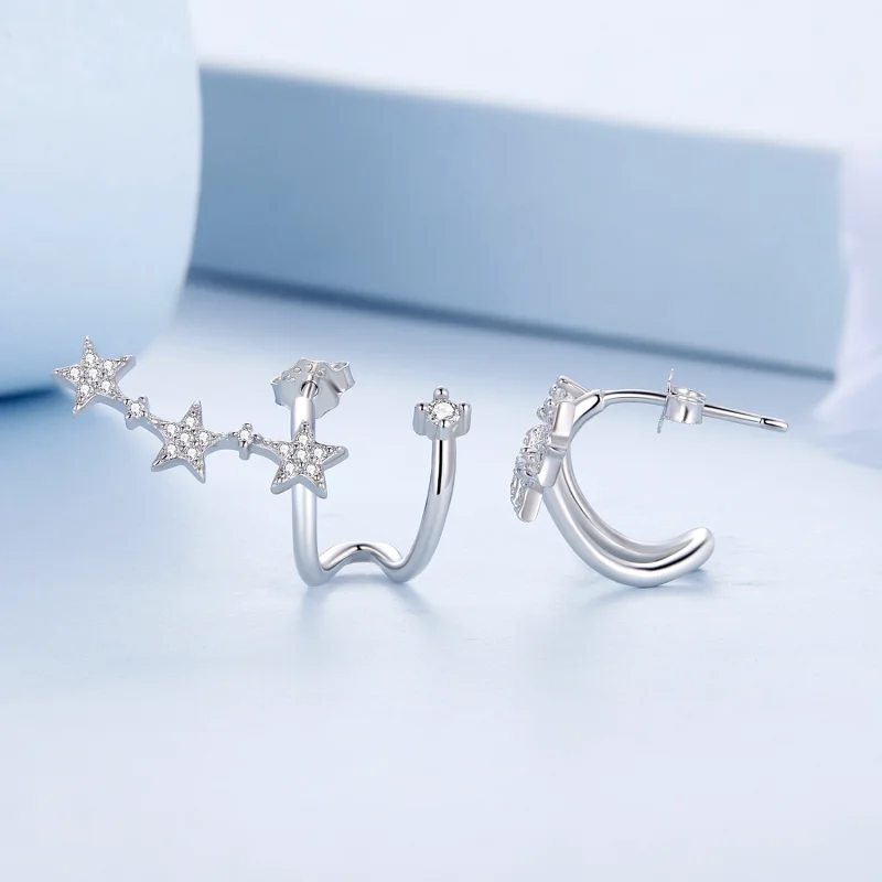 (imagem para) Pandora Style Star Stud Earrings - BSE700 - Visualizar 3