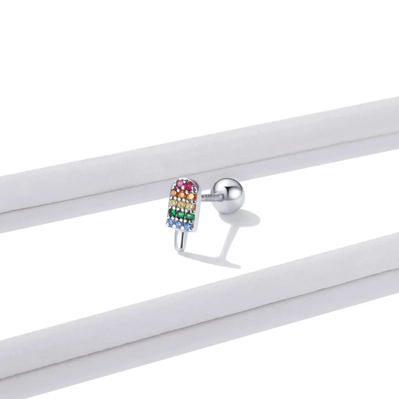 (imagem para) Pandora Style Summer Sweetheart - Ice Cream Stud Earrings - BSE491-A - Visualizar 3