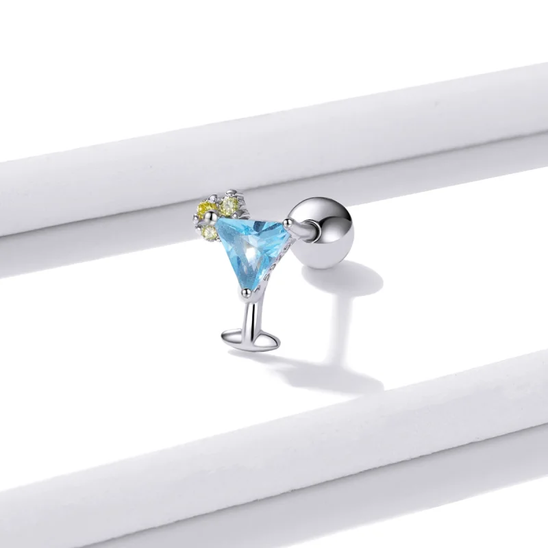 (imagem para) Pandora Style Summer Sweetheart - Ice Drink Stud Earrings - BSE489 - Visualizar 2
