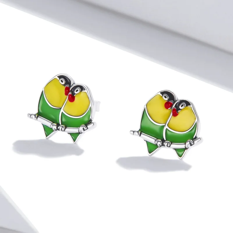 (imagem para) Pandora Style Two Orioles Stud Earrings - SCE1278 - Visualizar 2