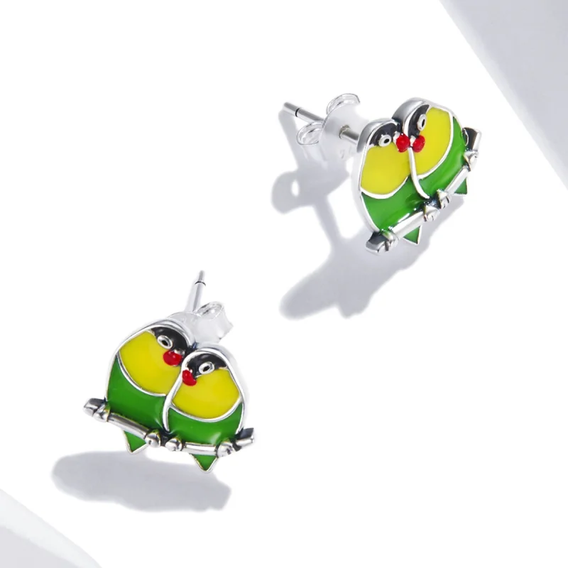 (imagem para) Pandora Style Two Orioles Stud Earrings - SCE1278 - Visualizar 3