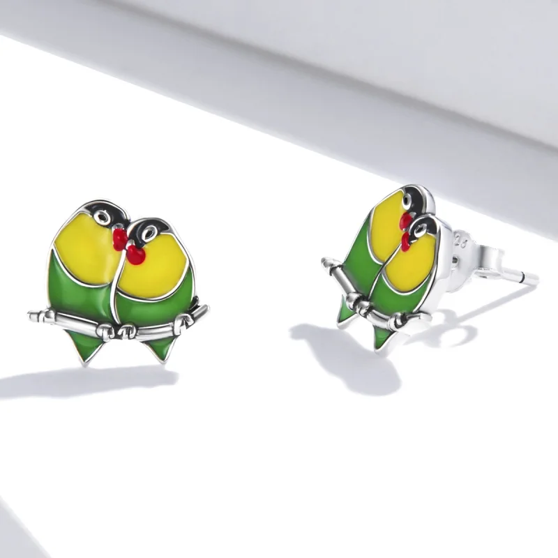 (imagem para) Pandora Style Two Orioles Stud Earrings - SCE1278 - Visualizar 4