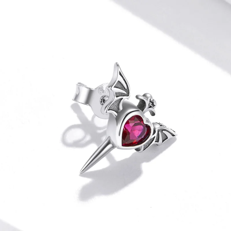 (imagem para) Pandora Style Wings Love Stud Earrings - SCE1179 - Visualizar 3