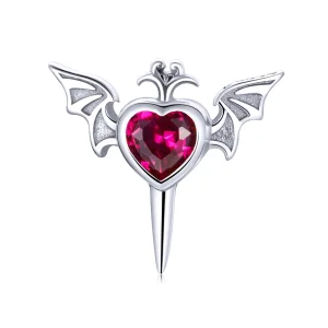 Pandora Style Wings Love Stud Earrings - SCE1179 (imagem para) Pandora Style Wings Love Stud Earrings - SCE1179