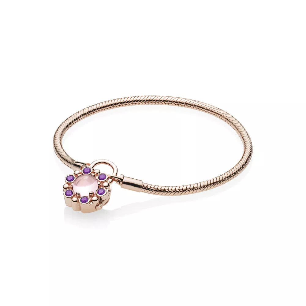 Pulseira PANDORA Crie & Combine Rose™ Fecho Cadeado - 587635NPM