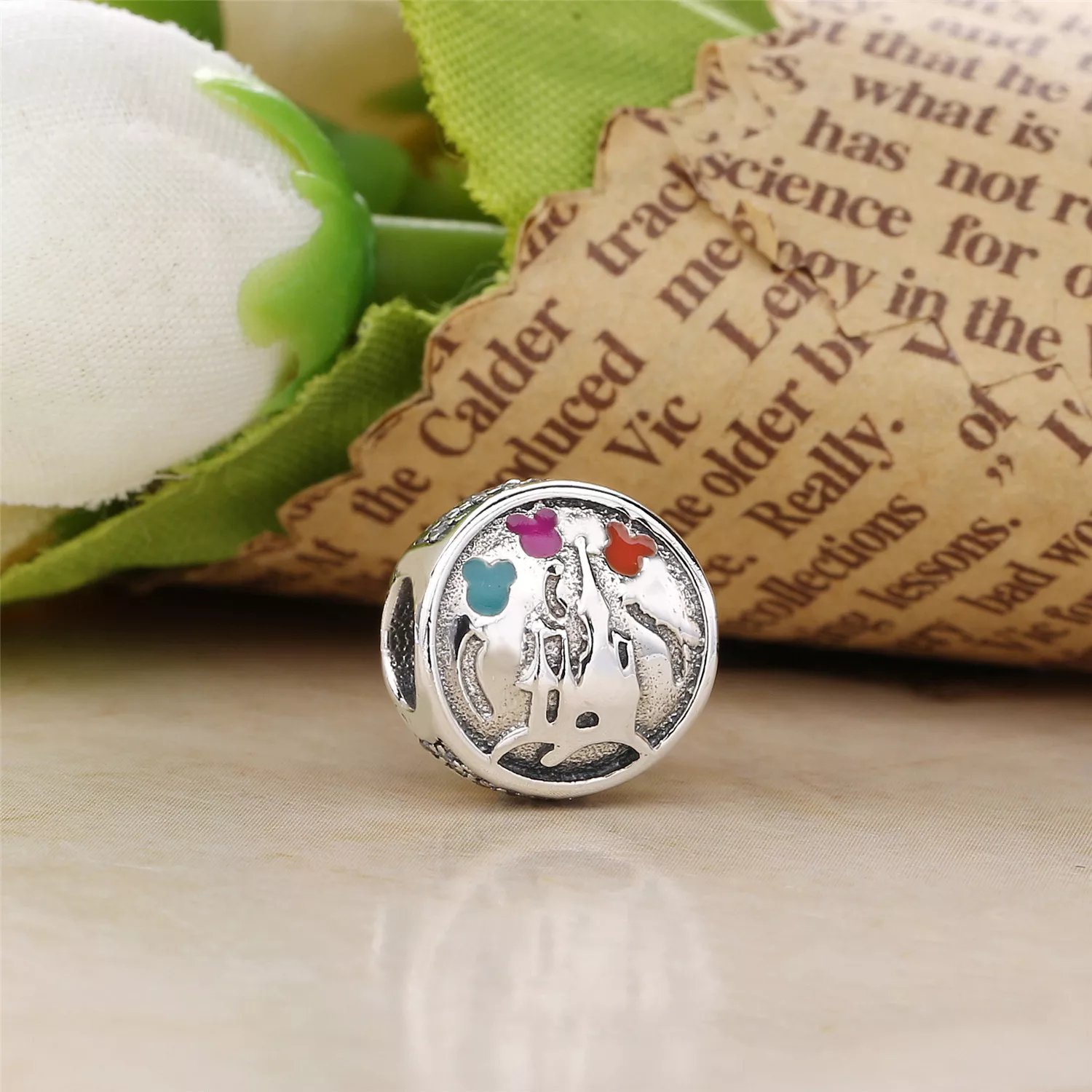Charm Pandora de prata Feliz aniversario de Mickey Mouse