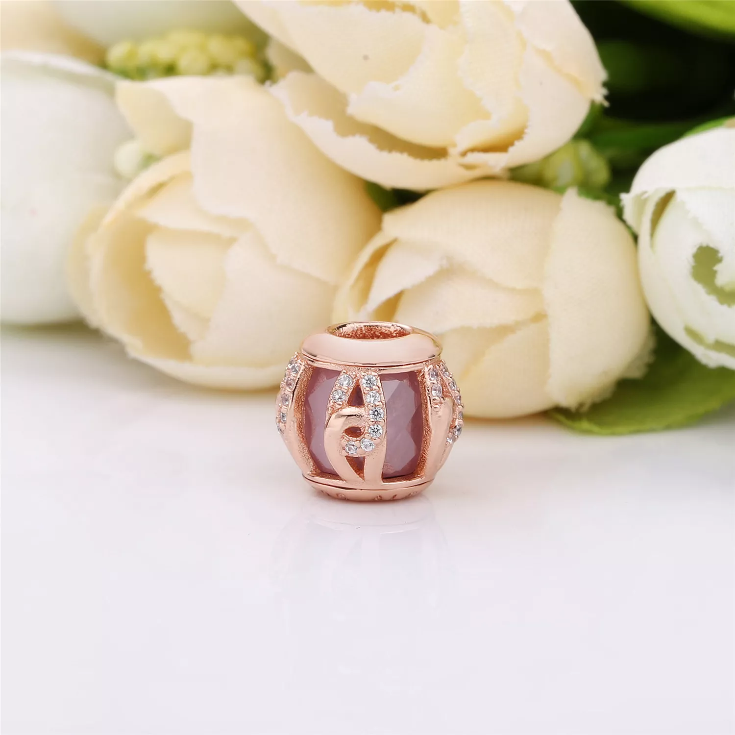 Charm PANDORA Essence Rose Bonds Of Love "Laços do Amor" - 787279NBP