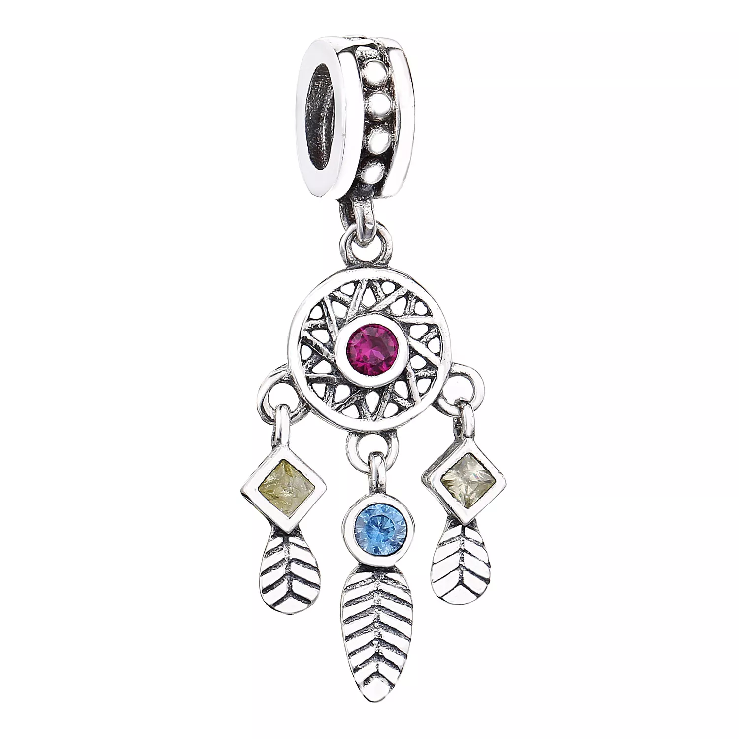 Pingente Pandora de prata Pena