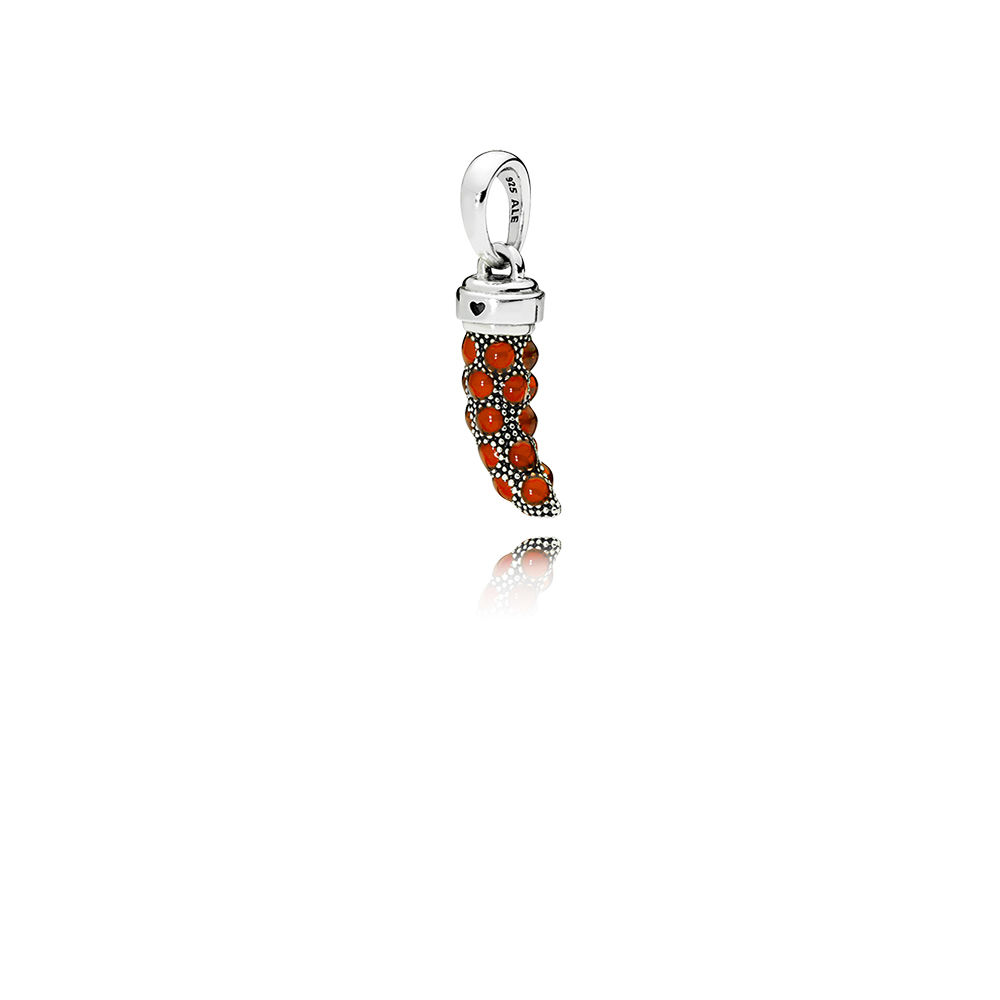 charm pendente pandora amuleto da sorte vermelho 397203en07