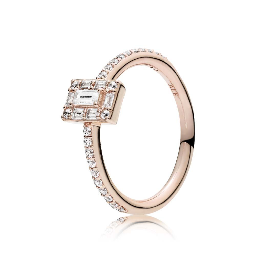 anel pandora rose cristais de gelo