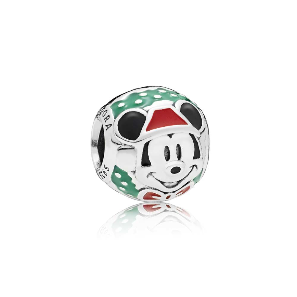 charm berloques pandora retrato do mickey papai noel