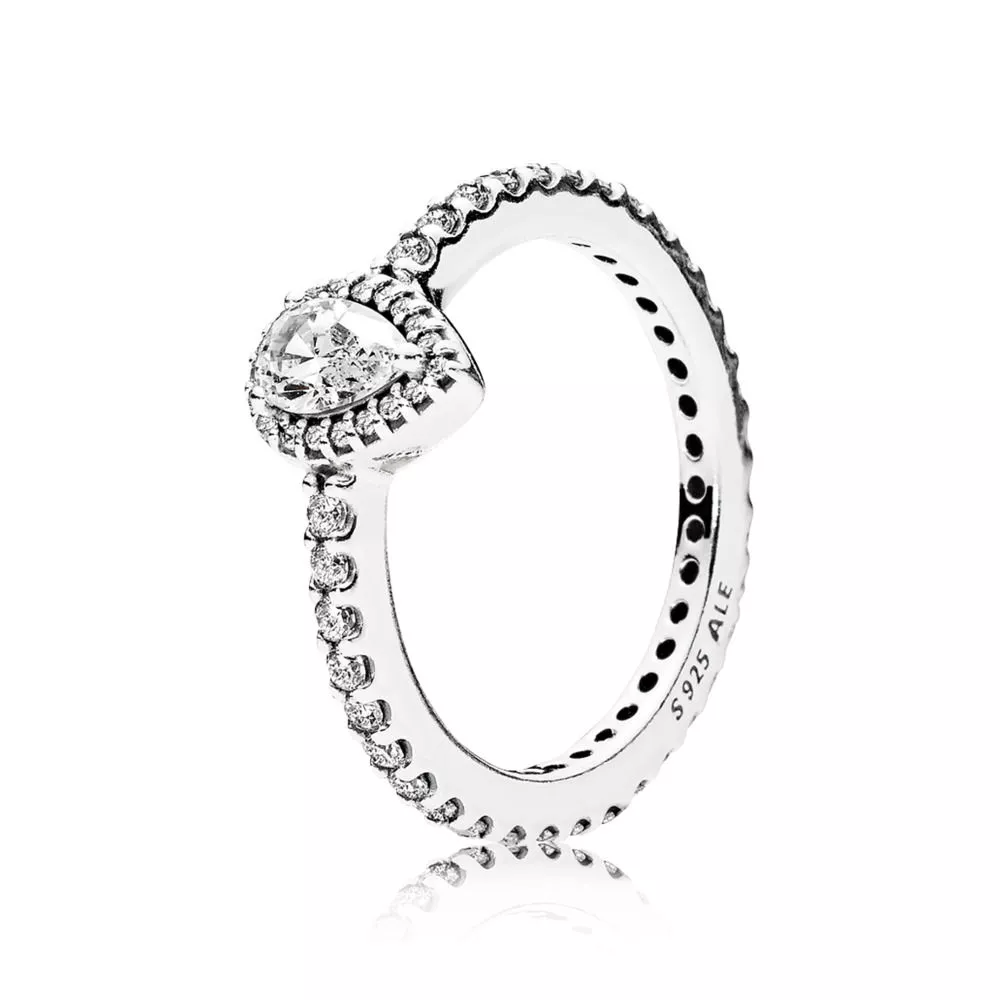 Anel PANDORA Delicada Gota de Água Brilhante - 196254CZ