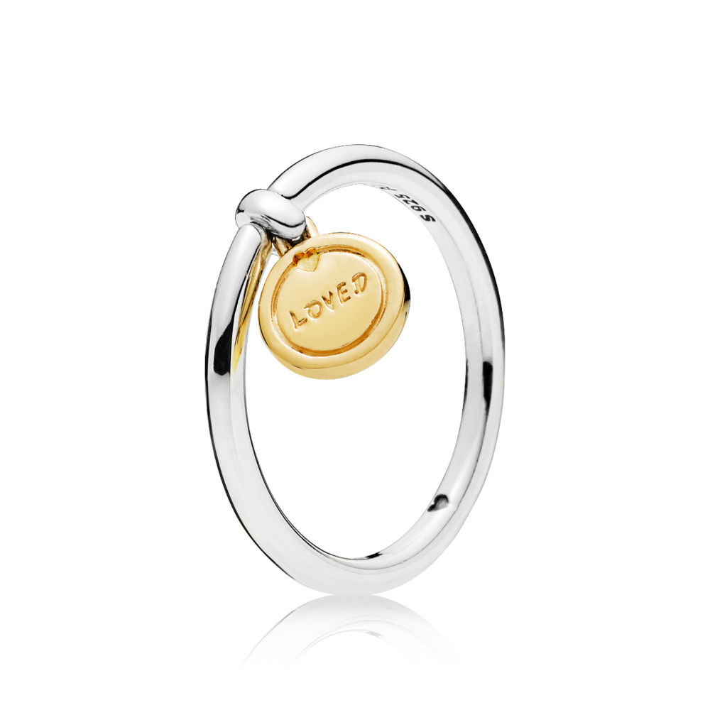 anel pandora medalha do amor