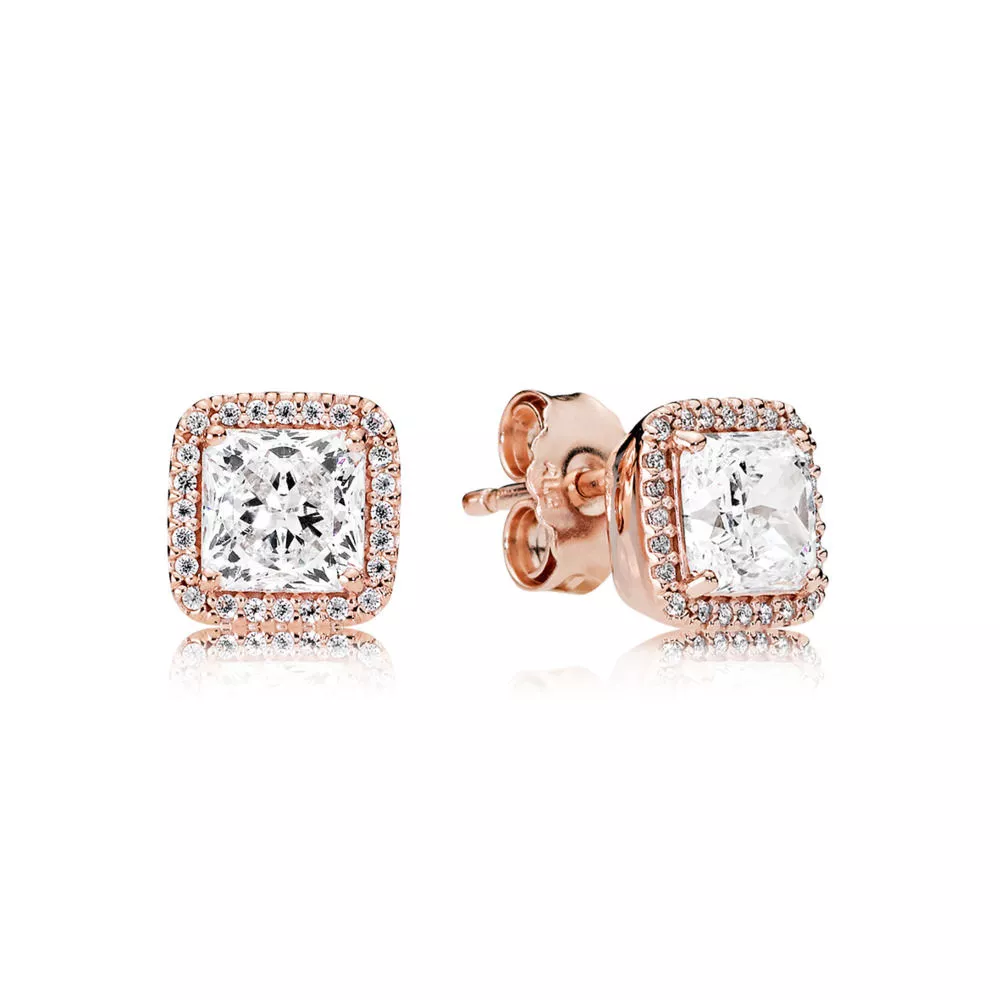 brincos pandora rose beleza eterna 280591cz