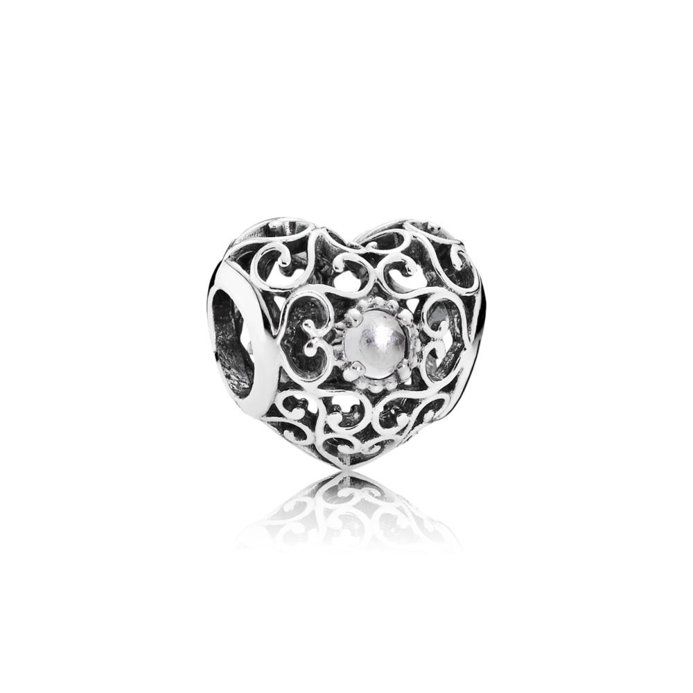charm berloques pandora coração de abril 791784rc