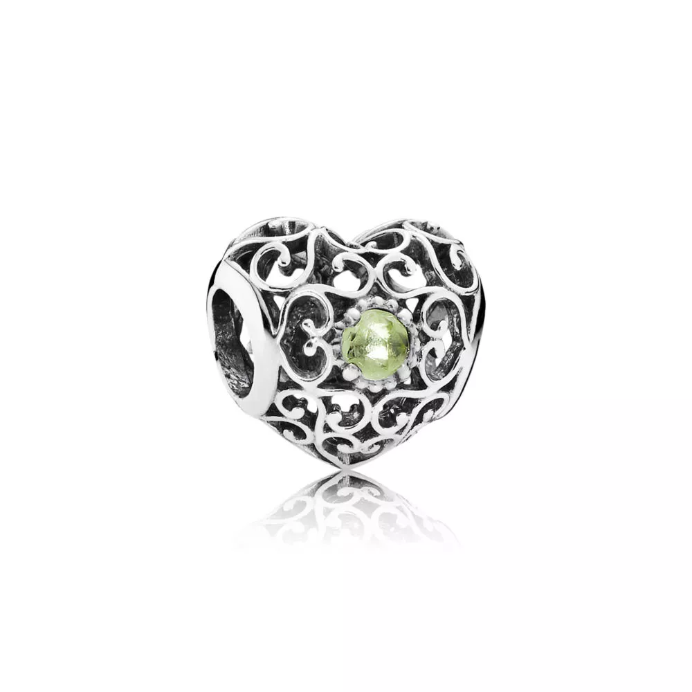 Charm berloques PANDORA Coração de Agosto - 791784PE