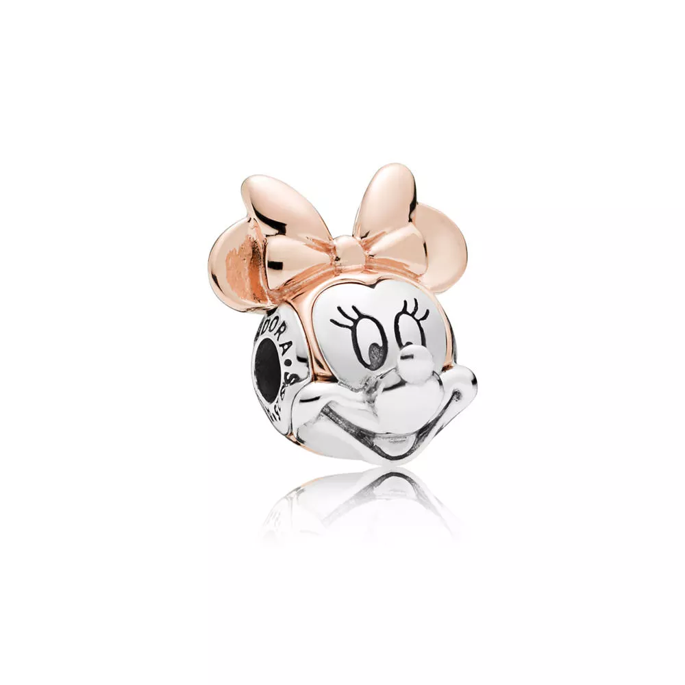 charm berloques pandora essence minnie em dois tons