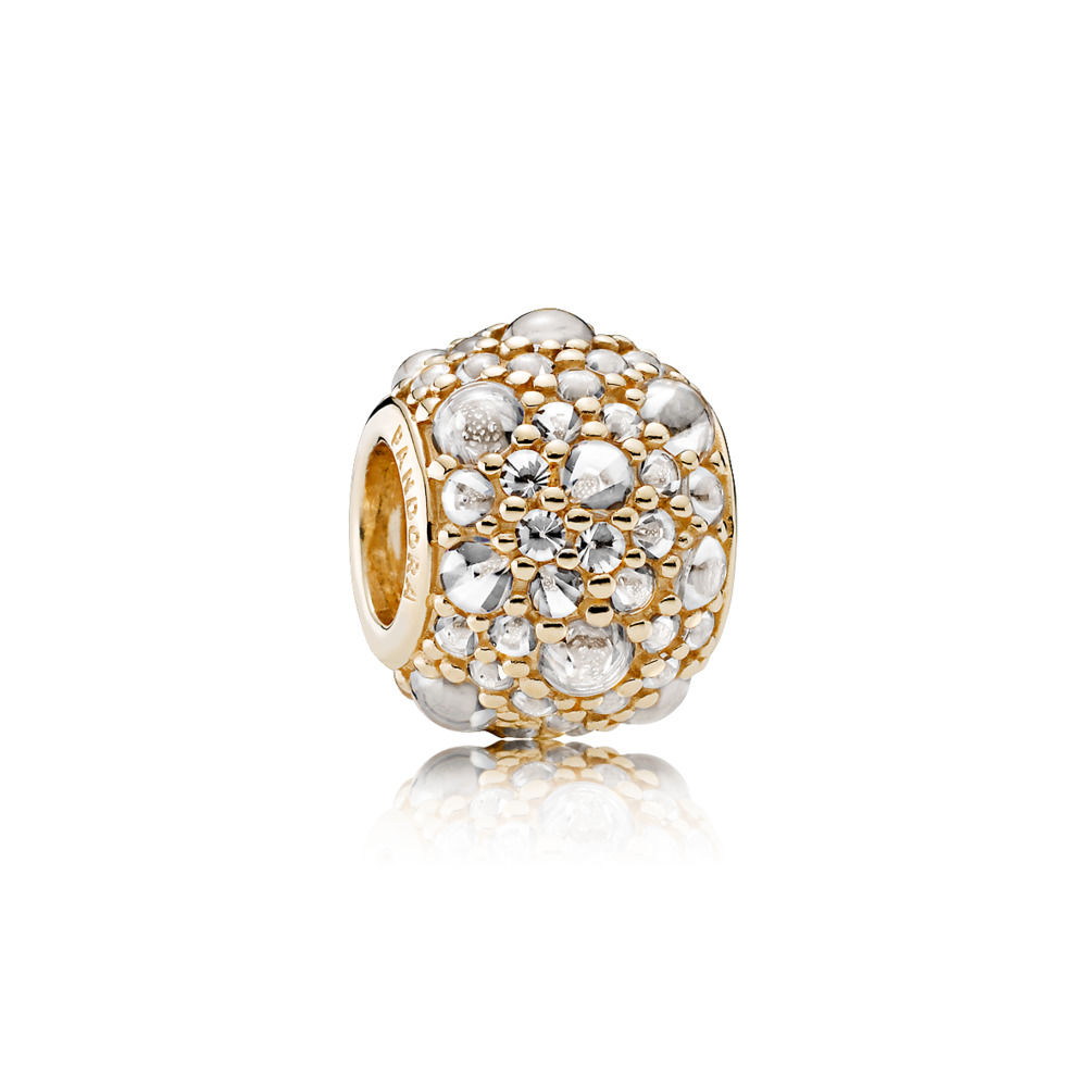 charm berloques pandora gotas de orvalho de ouro